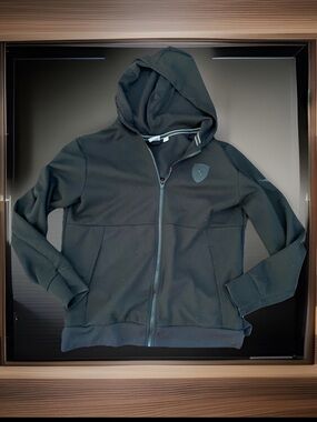 Puma Scuderia Ferrari Full Zip Black Hooded Sweat Jacket Men’s Large